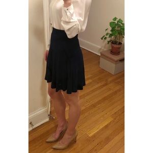 SOLD Loft XS petite cotton flowy work skirt